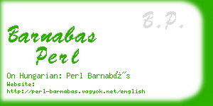 barnabas perl business card